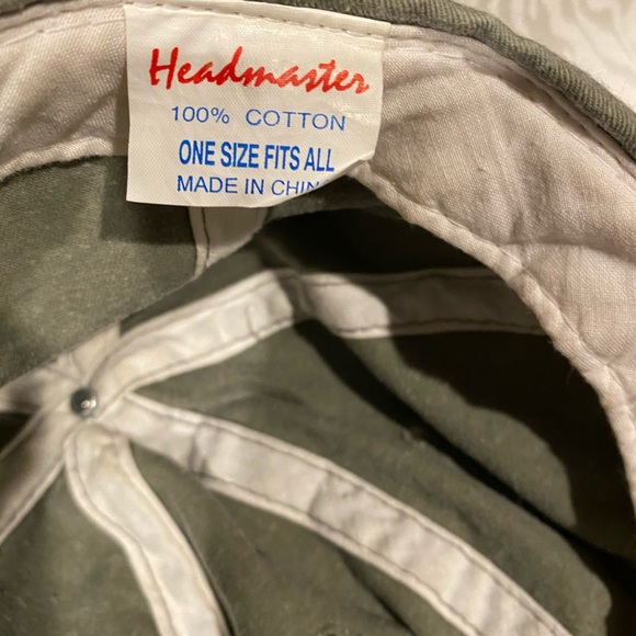 Baseball Cap Headmasters Green One Size 100%cotton - Picture 3 of 3